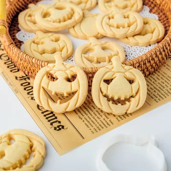 DIY Halloween Tök Szellem Cookie Cutter Keksz Penész Horror Tök Bélyegző Fondant Torta Vágó DIY Sütés Eszköz a Gyerekek számára