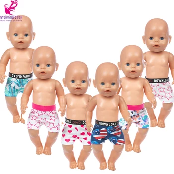 43 cm baba fiú pamut fehérnemű 18 cm-es fiú baba, lány játékok, ruhák alsónadrág nadrág 2